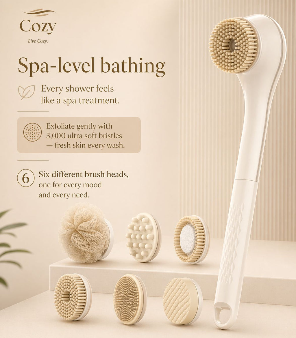 Electric Bath Brushes Body Scrubber Scrubber Brushes Back Long Handle Back Brushes